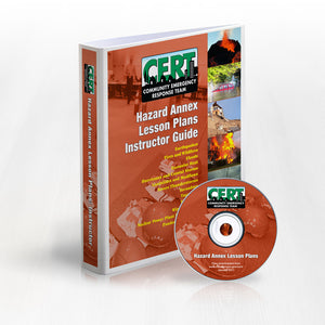 CERT Hazard Annex Lesson Plans Instructor Guide binder with CD
