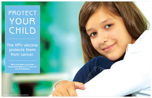 HPV Single Girl Poster and/or Fact Cards