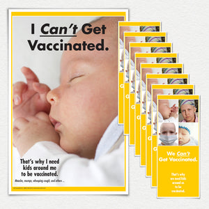 I Can't Get Vaccinated Poster and/or Fact Cards