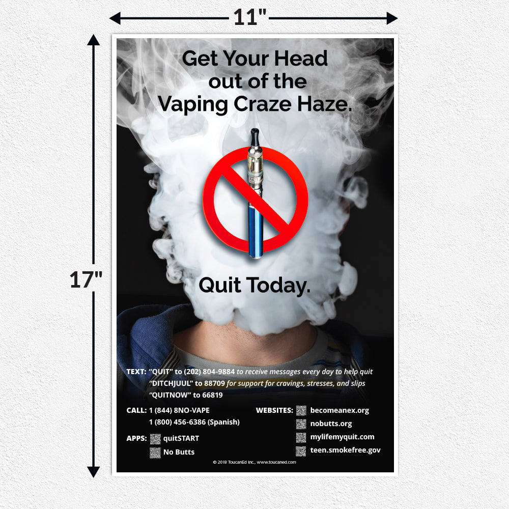 Get Your Head Out of the Vaping Craze Haze Poster ToucanEd Get Your Head Out of the Vaping Craze Haze Poster ToucanEd