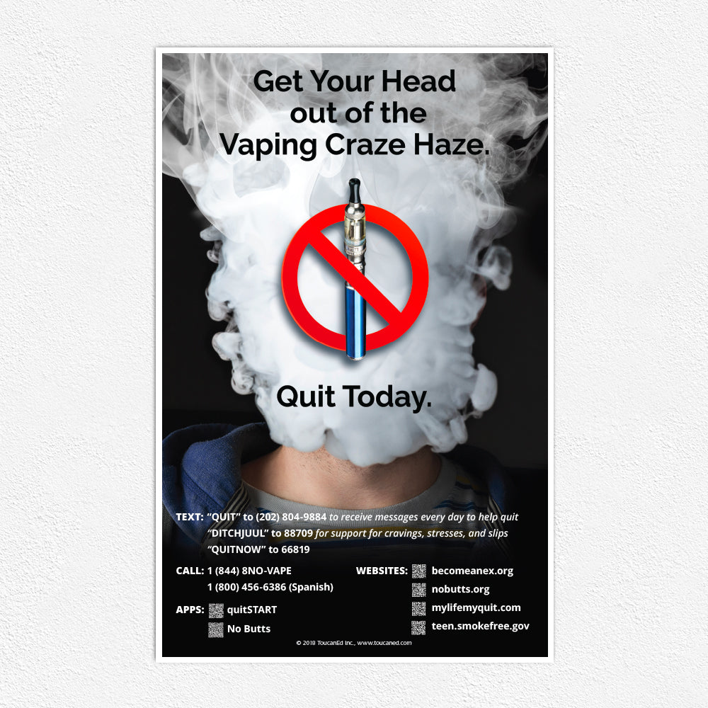 Get Your Head Out of the Vaping Craze Haze Poster ToucanEd Get Your Head Out of the Vaping Craze Haze Poster ToucanEd