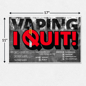 Vaping Cessation Resource Cards and/or Poster