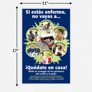 Spanish If You Are Sick Don't Go Poster