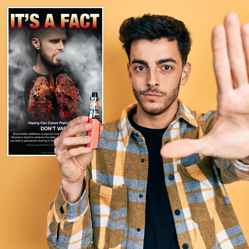 It's a Fact. Vaping Can Cause Popcorn Lung Poster ToucanEd It's a Fact. Vaping Can Cause Popcorn Lung Poster ToucanEd