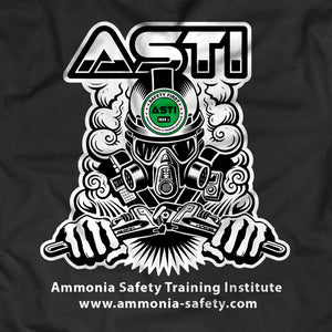 ASTI Hazmat man t-shirt for ammonia safety training institute.
