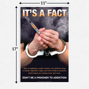 It's a Fact. Don't Be a Prisoner to Addiction Poster