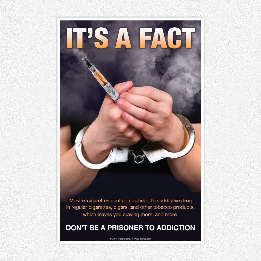 don't use tobacco poster It's a Fact. Don't Be a Prisoner to Addiction Poster – ToucanEd