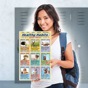 Healthy Habits Pet Poster for Elementary School