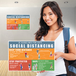 Guidelines for Safe Social Distancing Poster