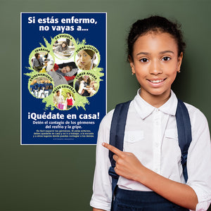 Spanish If You Are Sick Don't Go Poster