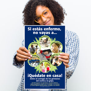 Spanish If You Are Sick Don't Go Poster