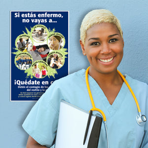 Spanish If You Are Sick Don't Go Poster