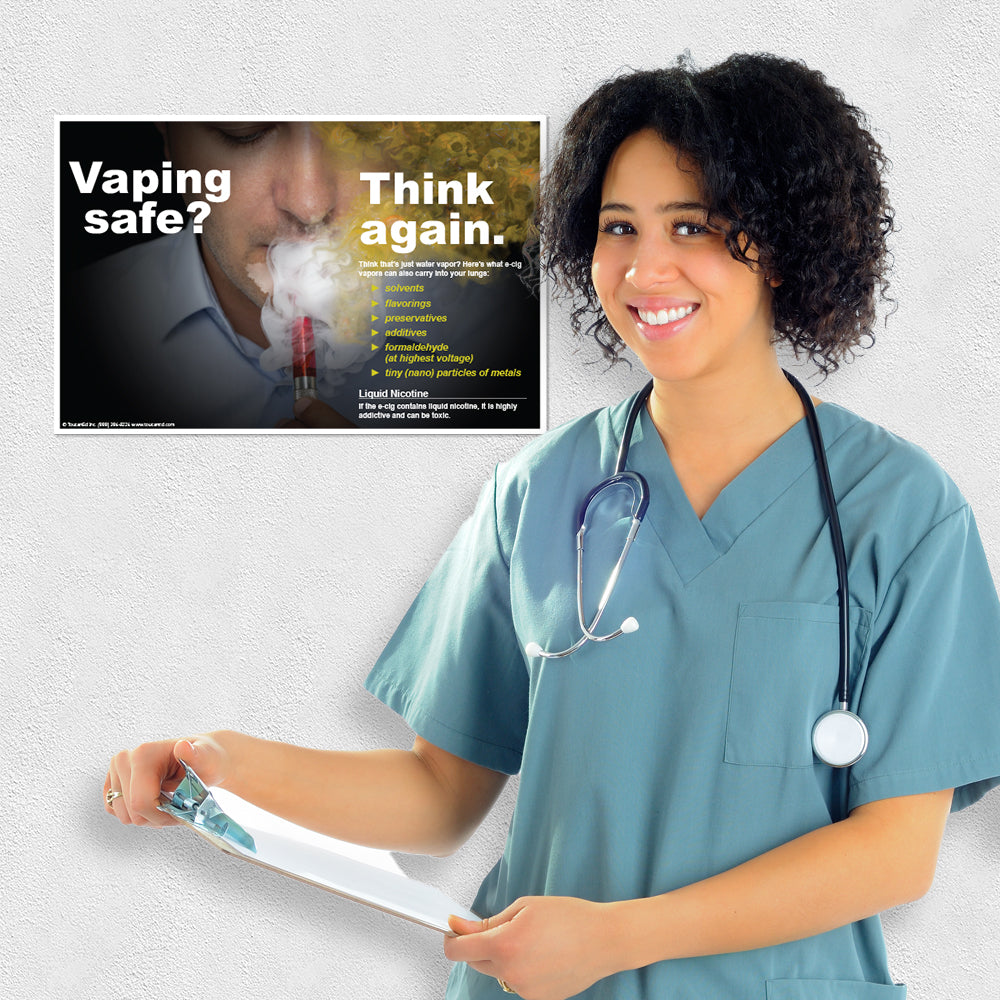 Vaping Safe? Think Again. Man Poster – ToucanEd
