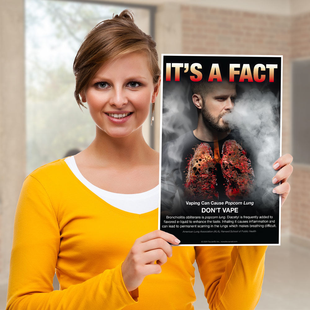 It's a Fact. Vaping Can Cause Popcorn Lung Poster ToucanEd It's a Fact. Vaping Can Cause Popcorn Lung Poster ToucanEd