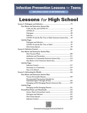 Table of Contents for High School
