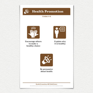 11" X 17" Health Promotion skill poster.