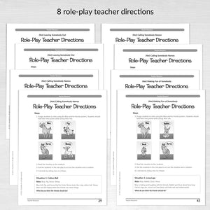 8 Role plays with directions for assessment.