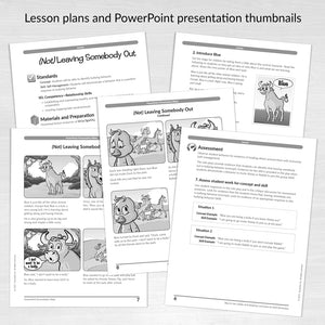 (Not) Leaving Somebody Out lesson pages and PowerPoint Presentation thumbnail slides. 