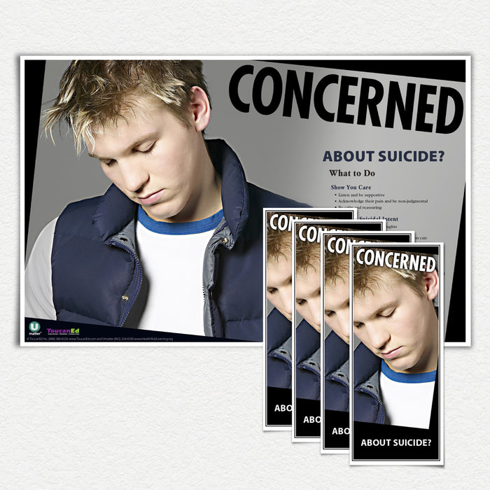 Concerned About Suicide? Male Poster and/or Fact Cards