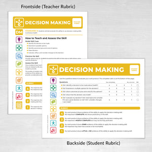 Teacher and Student Rubric Cards for Health Education Assessment
