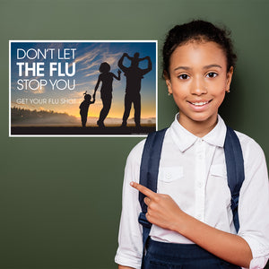 Don't Let the Flu Stop You Family Silohuette Poster and/or Fact Cards