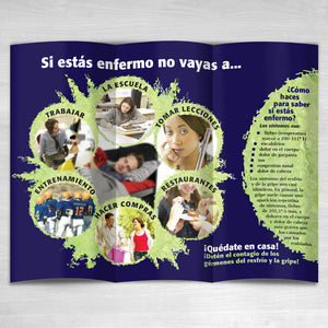 If You Are Sick inside of tri-fold Spanish pamphlet.