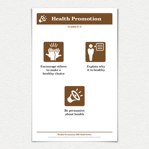11" X 17" Health Promotion skill poster.