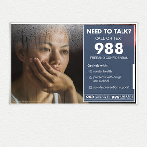 988 Suicide and Crisis Lifeline posters
