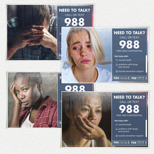 988 Suicide and Crisis Lifeline posters