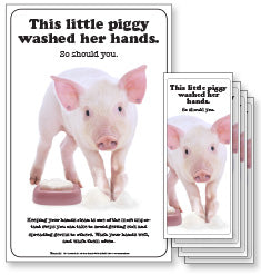 This Little Piggy Washed Her Hands Poster and/or Fact Cards