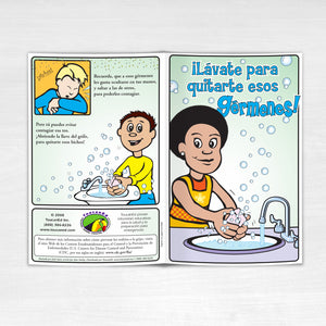 ¡Lávate las manos! Outside pamphlet.