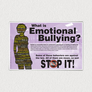 What is Emotional Bullying? poster. This poster can be purchased seperately.