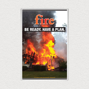 11" x 17" Laminated Fire Poster.