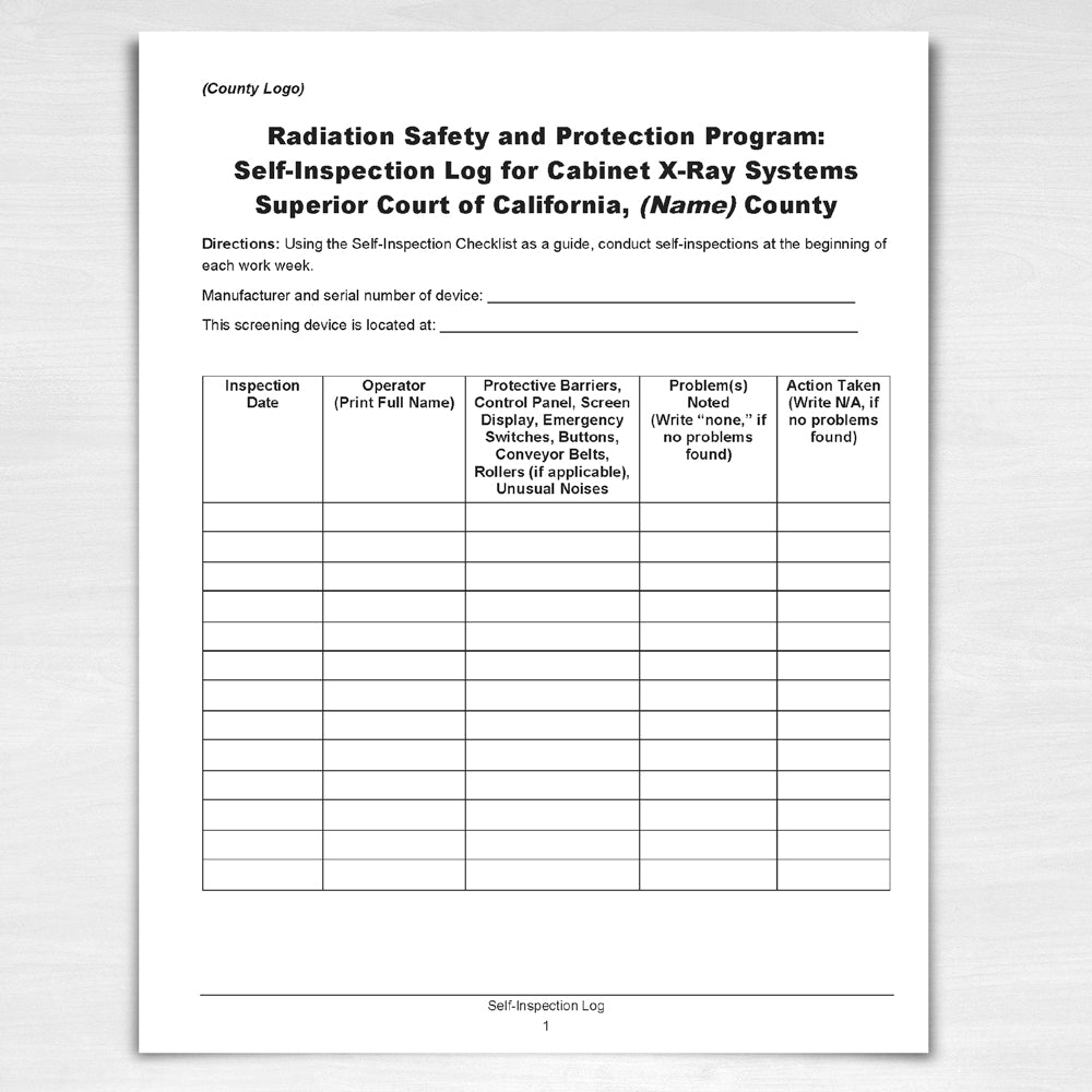 Radiation Protection Program Template California at David Delarosa blog