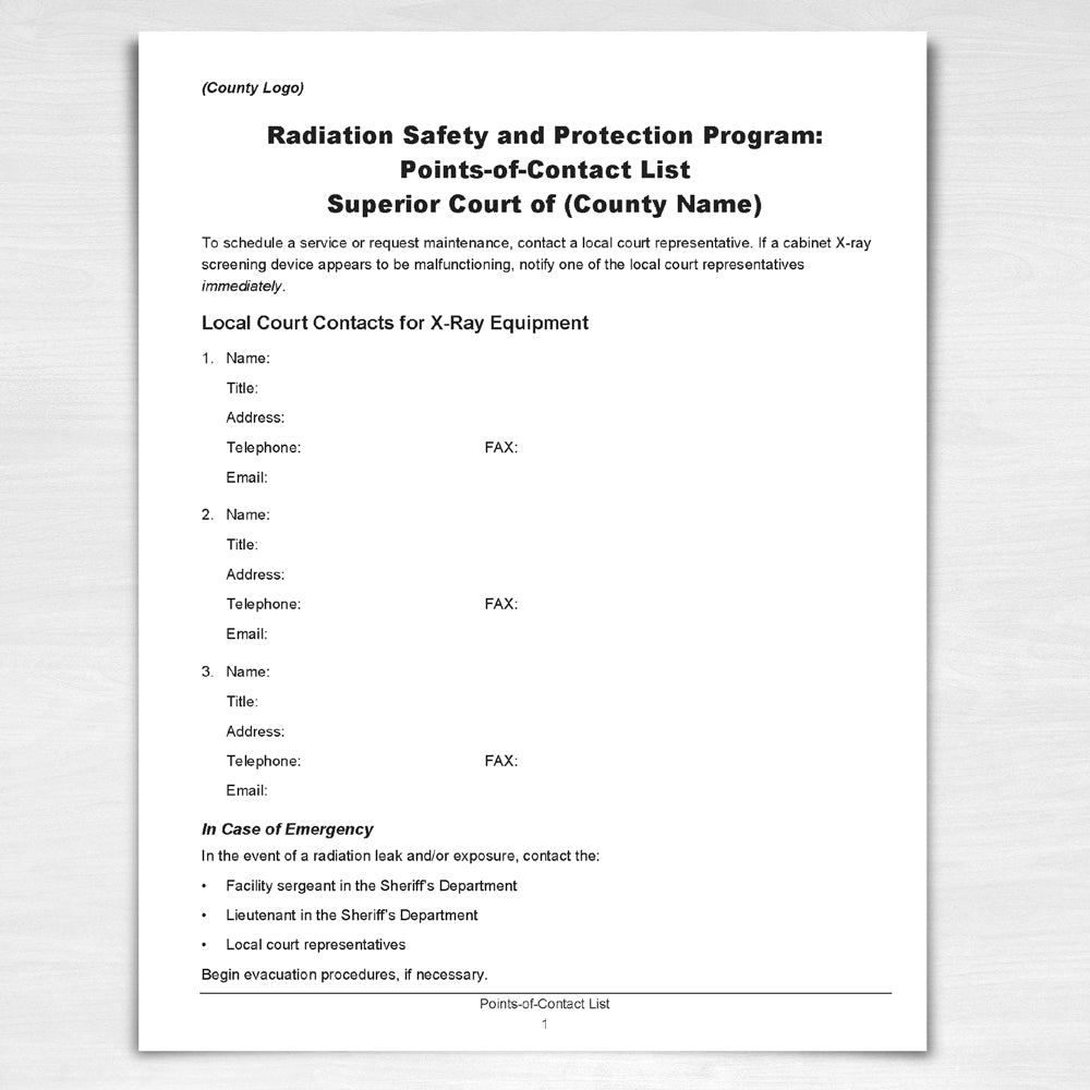 Radiation Protection Program Template California at David Delarosa blog