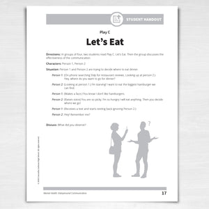 Sample page: Interpersonal Communication Student Handout