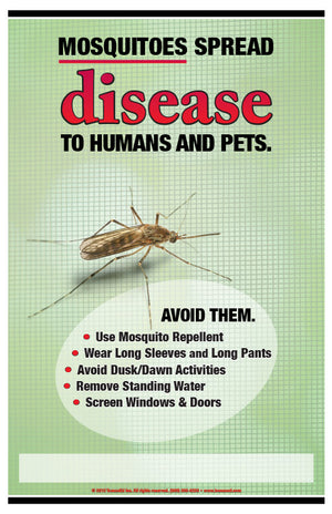 Mosquitoes Spread Disease Poster and/or Fact Cards