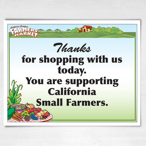 (8.5" x 11") full color poster. Thanks for shopping with us today. We are supporting California Small Farmers.