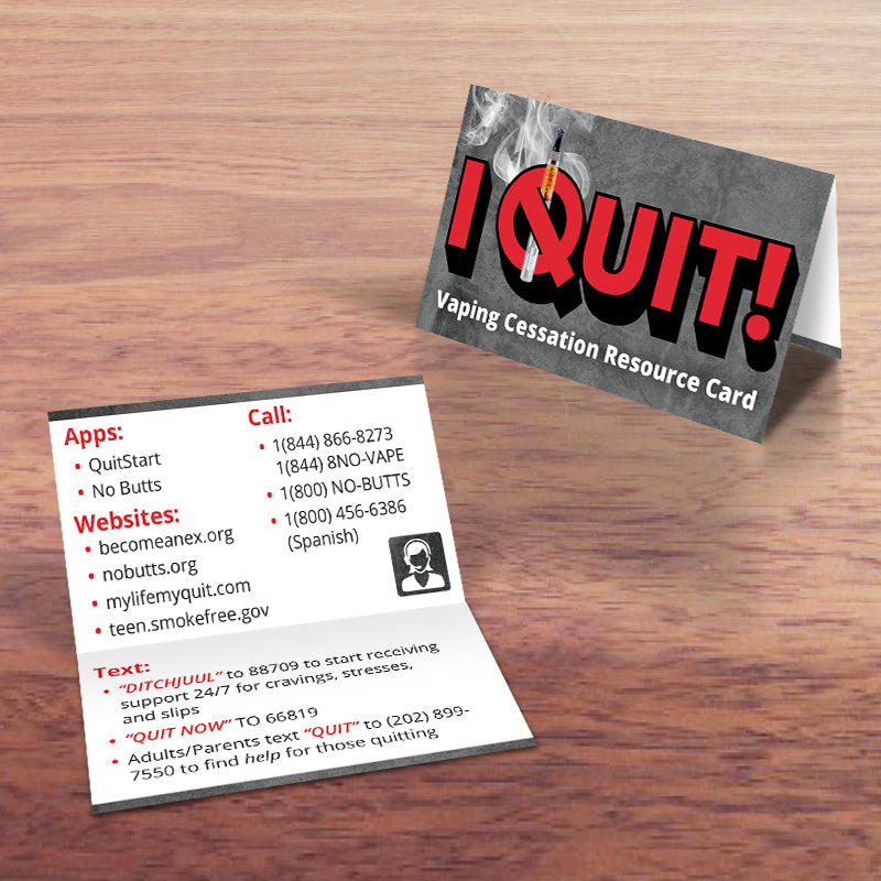 Vaping Cessation Resource Cards and/or Poster ToucanEd Vaping Cessation Resource Cards and/or Poster ToucanEd