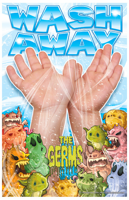 Wash Away The Germs Poster